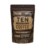 MaxFit Ten Mushrooms Coffee | Instant Coffee with 10 Superfood Mushrooms | Boost Your Energy | 60 Servings | 5 oz / 141.7g