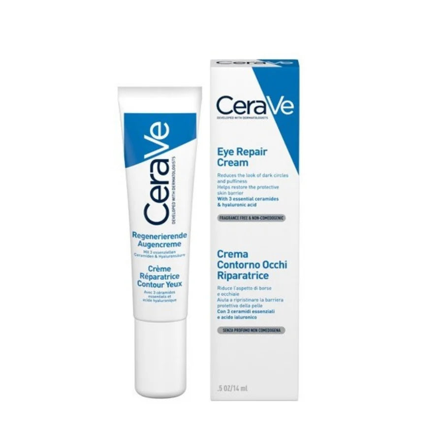 CeraVe Eye Repair Cream | Dark Circles & Puffiness | Ceramides + Niacinamide + Marine & Botanical Complex | 0.5 oz / 14 ml