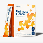Unicity Unimate Fierce Fiery Lemon Ginger ultra-concentrated yerba mate drink mix box, 30 stick packs