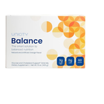 Unicity Balance Natural and Artificial Orange Flavor drink mix box, 60 packets, glucose and cholesterol support