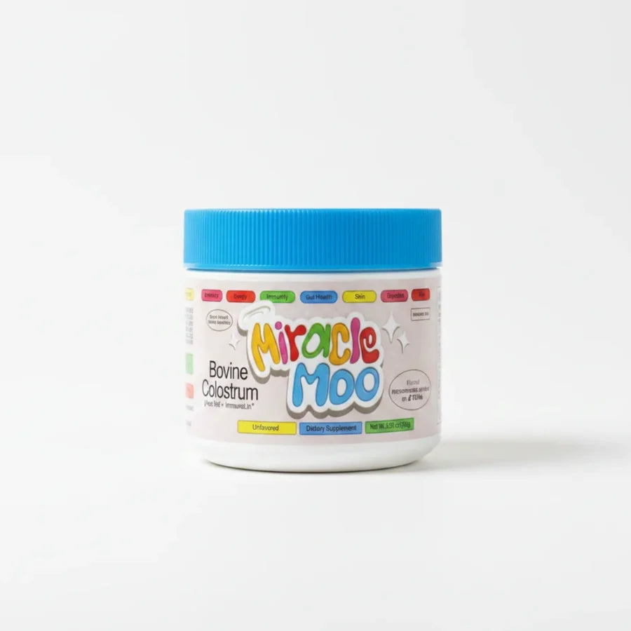 Miracle Moo Bovine Colostrum Supplement Unflavored Powder | Gut Feel + ImmuneLin