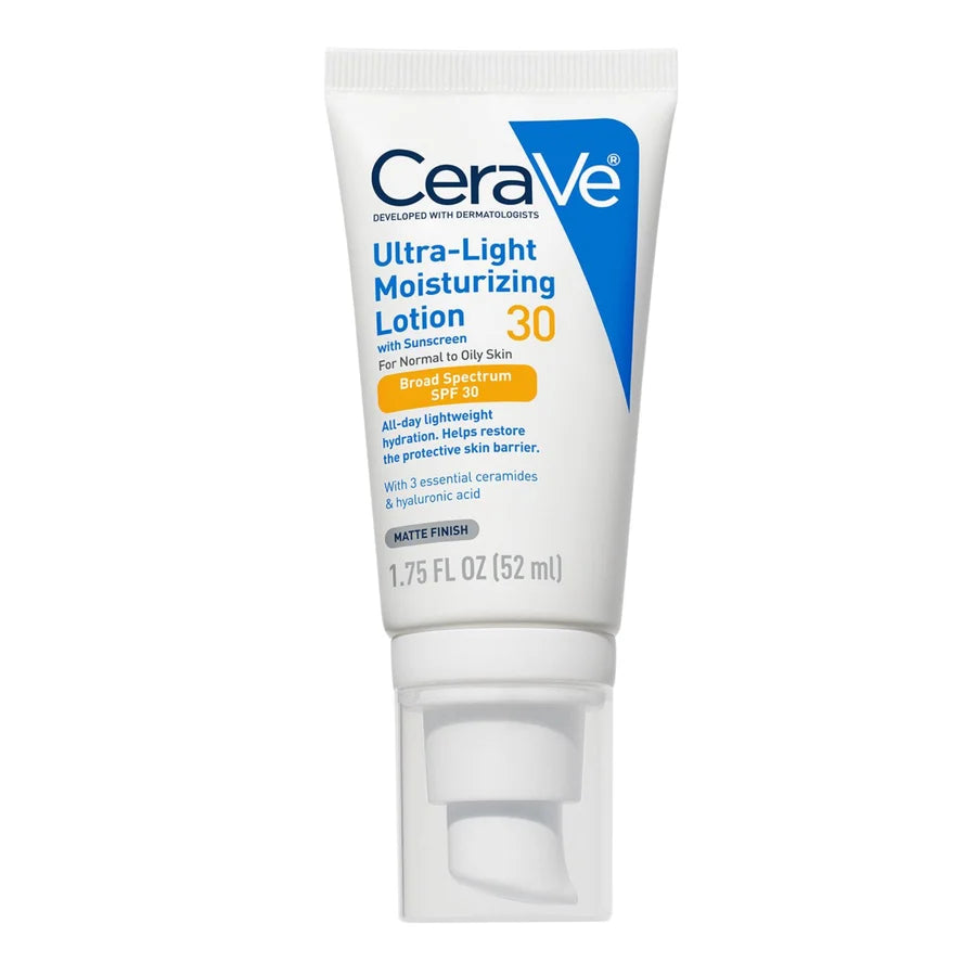 CeraVe Ultra-Light Moisturizing Lotion with Sunscreen Broad Spectrum SPF 30 | Normal to Oily Skin | 1.75 fl oz