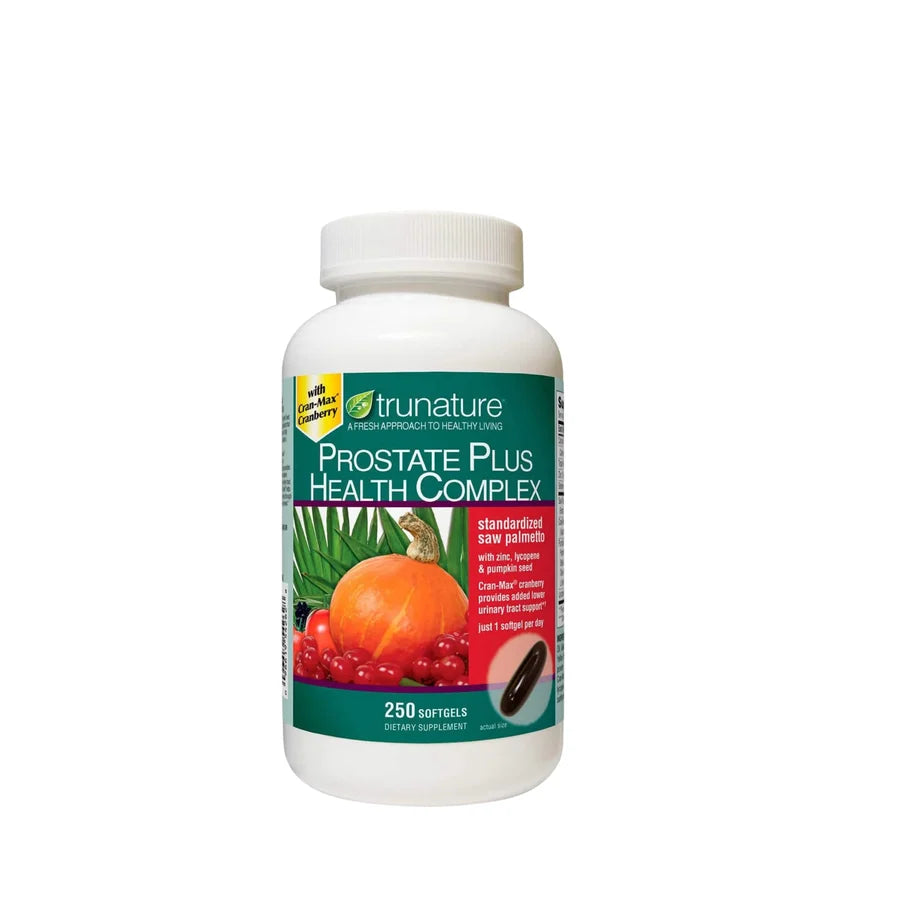 trunature Prostate Plus Health Complex with Saw Palmetto & Cran-Max Cranberry 250 Softgels