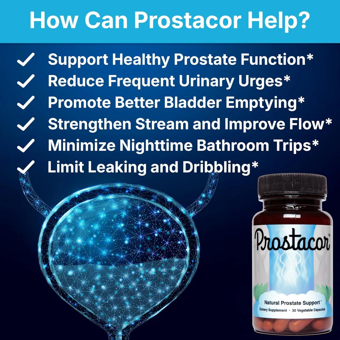 Prostacor Natural Prostate Support - 30 Capsules