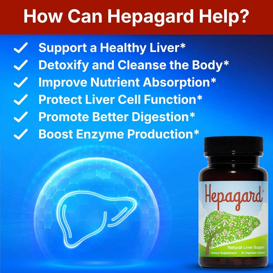 Hepagard Natural Liver Support 30 Vegetable Capsules