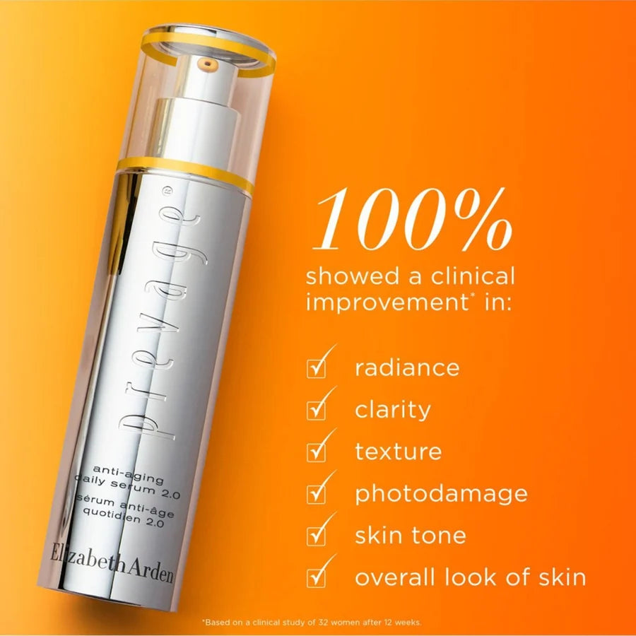Elizabeth Arden PREVAGE® Anti-Aging Daily Serum 2.0 | Sérum Anti-Âge Quotidien 2.0 | Idebenone + TriHex Technology™ | 1.7 fl oz / 50 ml